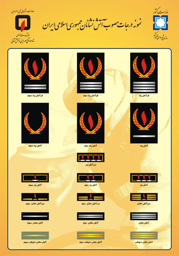 درجه های شغل آتش نشانی